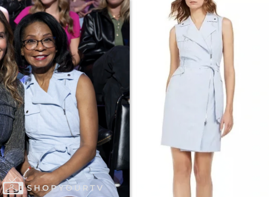 the bachelor, sandra mason, blue moto dress